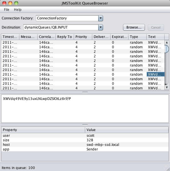 QueuBrowser GUI